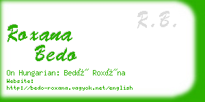roxana bedo business card